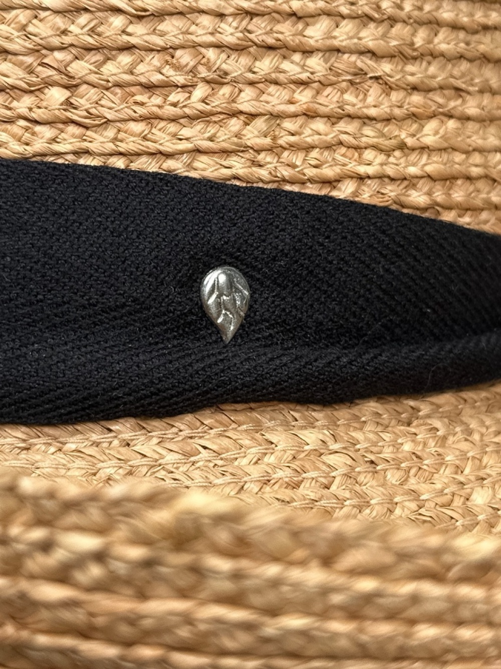 Helen Kaminski Australia Newport II Natural Raffia Black Ribbon Straw Hat 53cm - Picture 5 of 8